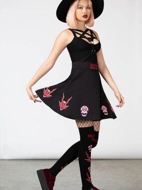Killstar Covenant Skater Skirt